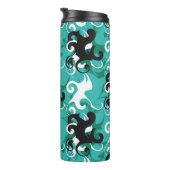 Abstract naadloos patroon kwalitatieve vintage ill thermosbeker (Geroteerd rechts)