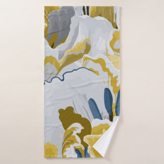 Abstract naadloos patroon. Licht grijs, geel, g Badhanddoek