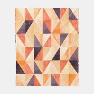 Abstract naadloos patroon met driehoekig mozaïek e fleece deken