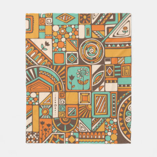 Abstract naadloos patroon met geometrische element fleece deken