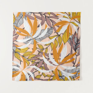 Abstract naadloos patroon met kleurrijke tropische wandkleed