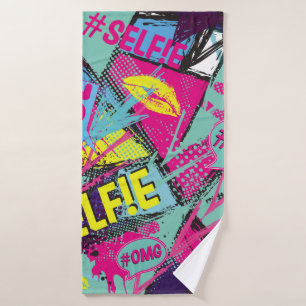 Abstract naadloos patroon met Pop kunstcomicspeech Badhanddoek