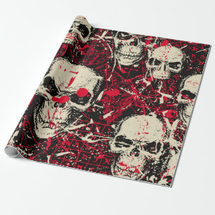 Abstract naadloos patroon met sinistere menselijke cadeaupapier