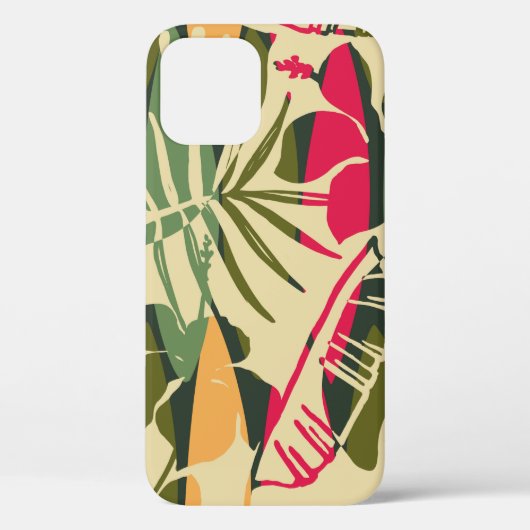 Abstract naadloos patroon met tropische bladeren.  Case-Mate iPhone case (Achterkant)