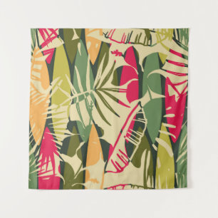 Abstract naadloos patroon met tropische bladeren. wandkleed