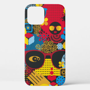 Abstract naadloos patroon met zwarte vrouw. iPhone 12 hoesje