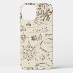 abstract naadloos patroon op het thema van iPhone 12 hoesje
