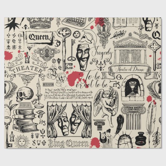 Abstract naadloos patroon op het thema van het the cadeaupapier (Vlak)