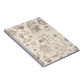 abstract naadloos patroon op het thema van notitieboek (Rechterzijde)