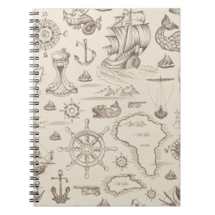  abstract naadloos patroon op het thema van notitieboek