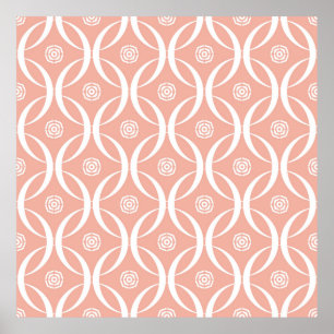 Abstract naadloos patroon van de roze kleur van de poster