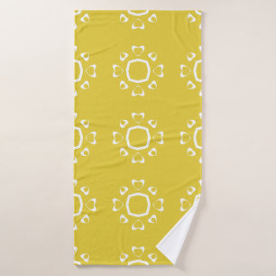 Abstract naadloos patroon van gele kleurenachtergr badhanddoek