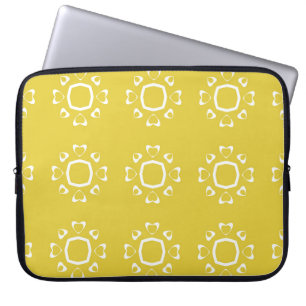 Abstract naadloos patroon van gele kleurenachtergr laptop sleeve
