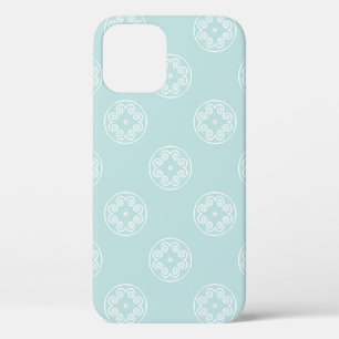 Abstract naadloos patroon van Powder Blue-kleurbac iPhone 12 Hoesje