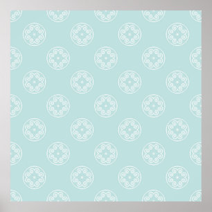 Abstract naadloos patroon van Powder Blue-kleurbac Poster