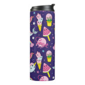 Abstract naadloos roompatroon. Creative vint Thermosbeker (Gedraaid links)