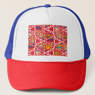 Abstract naadloos textuurpatroon trucker pet
