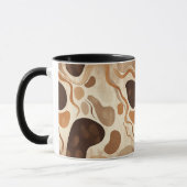 Abstract Nature Motif Mug – Soft Organic Elements Mok (Links)
