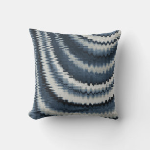 Abstract Navy Earth Toned Blue Pattern Buitenkussen