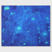 Abstract Neon Buitenspatie Blauw Cadeaupapier (Vlak)