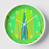 Abstract neon geel en groen geometrisch ontwerp (Voorkant)