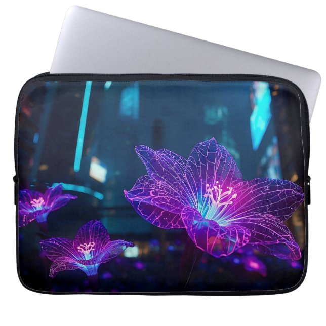 Abstract Neon Veins 13' Laptop Sleeve (Voorkant)