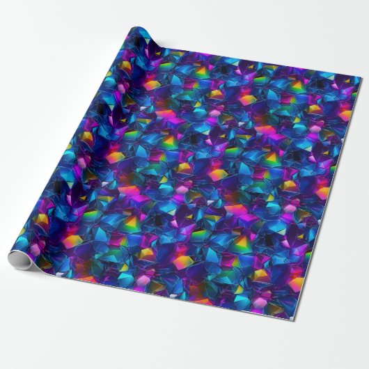 Abstract Neon Wonderland Cadeaupapier (Uitgerold)