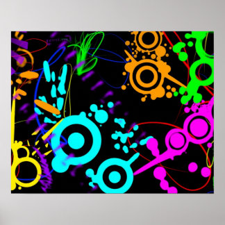 Abstract neonspionagemodern poster