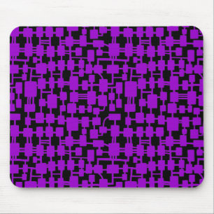 Abstract netwerk - Paars op zwart Muismat