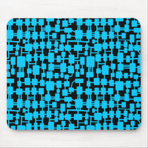 Abstract netwerk - Sky Brown op Black Muismat