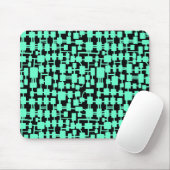 Abstract netwerk - Turquoise on Black Muismat (Met muis)