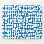 Abstract netwerk - wit op blauw 006699 muismat (Voorkant)