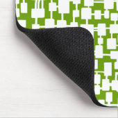 Abstract netwerk - wit op groen 669900 muismat (Hoek)