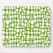 Abstract netwerk - wit op groen 669900 muismat (Voorkant)