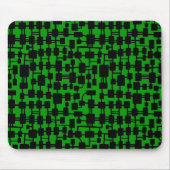 Abstract netwerk - zwart op groen 009900 muismat (Voorkant)