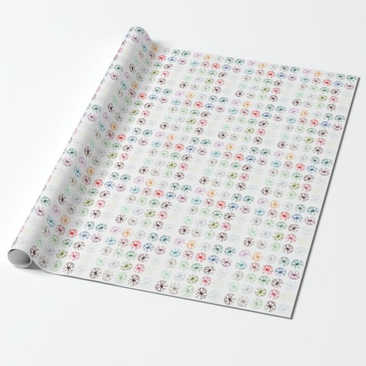 Abstract neuronaal multicolor Art Sierkussen Cadeaupapier (Uitgerold)