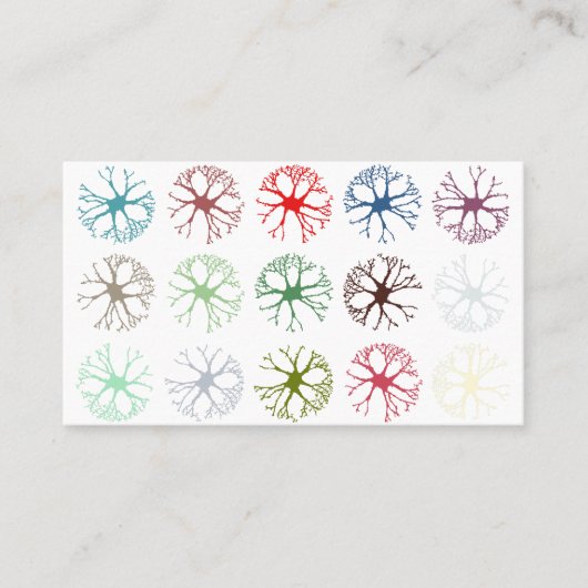 Abstract neuronaal multicolor Art Sierkussen Visitekaartje (Voorkant)