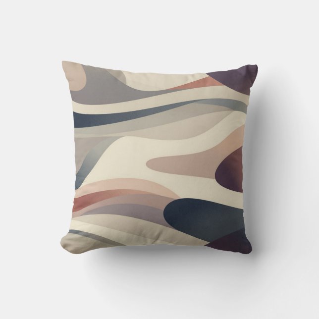 Abstract Neutral Pillow Kussen (Voorkant)