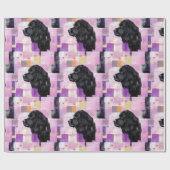 Abstract Newfie-patroon Cadeaupapier (Vlak)