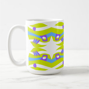 Abstract Noah's Ark Groen Paarse Blauw Koffiemok