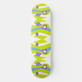 Abstract Noah's Ark Groen Paarse Blauw Skateboard (Voorkant)