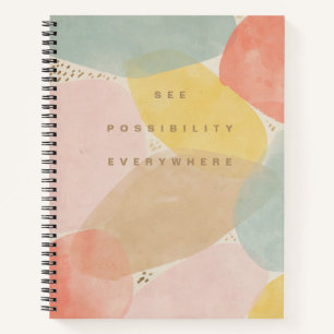 Abstract Notitieboek voor kleurrijke prijsopgave