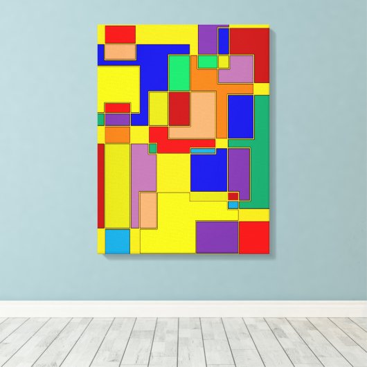 Abstract nr. 26 canvas afdruk (Insitu (Houten vloer))