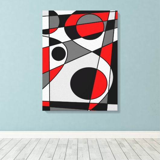 Abstract nr. 73 canvas afdruk (Insitu (Houten vloer))