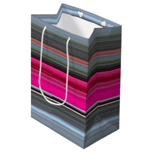 Abstract nummer 1: Cerise en grijs Medium Cadeauzakje