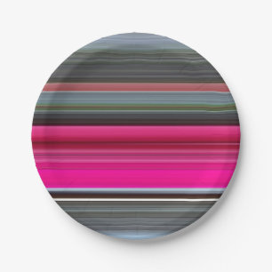 Abstract nummer 1: Cerise en grijs Papieren Bordje
