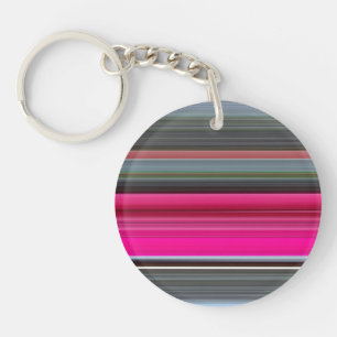 Abstract nummer 1: Cerise en grijs Sleutelhanger