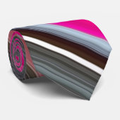 Abstract nummer 1: Cerise en grijs Stropdas (Opgerold)