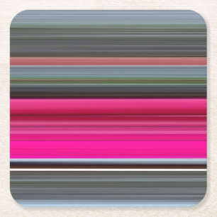 Abstract nummer 1: Cerise en grijs Vierkante Kartonnen Onderzetter