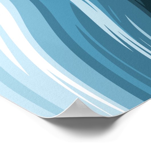 Abstract oceaangolfontwerp poster (Hoek)